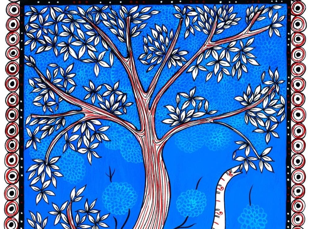 Gaja Print – Elephant Art in Indian Folk Style by Rinal Parikh 